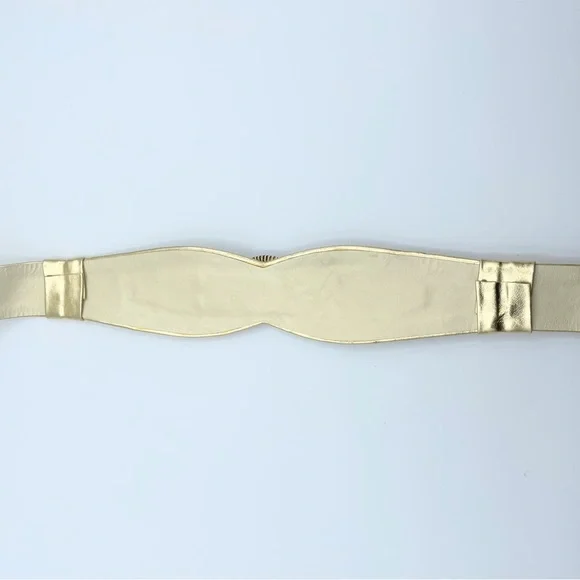Vintage Gold Statement Belt 80s Waist Power Suit Jewelry Cinch Las Vegas EUC